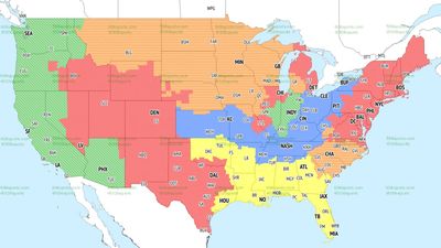 NFL Week 4 TV broadcast maps
