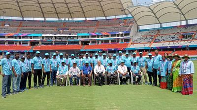 Rain or shine, ground staff of Hyderabad cricket stadium deliver World Cup-ready pitch