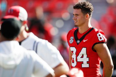 Georgia WR Ladd McConkey present at warmups ahead of UGA vs Auburn