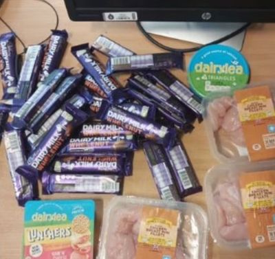 Shoplifter caught with £58 worth of Dairy Milk chocolate bars, cheese and chicken is jailed