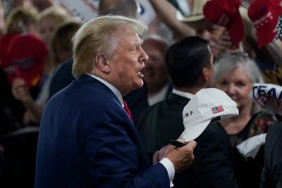 Trump is returning to Iowa to campaign Sunday in an area he flipped from Democrats in 2016