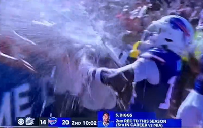 Stefon Diggs channeled Stone Cold Steve Austin with a beer-smashing TD celebration