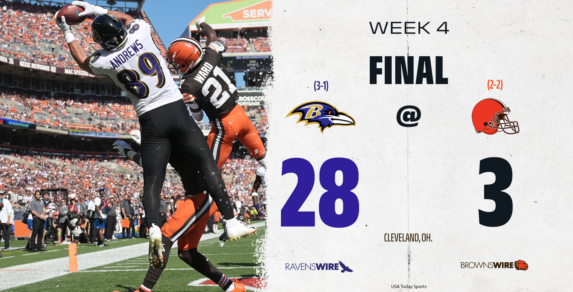 Highlights for Baltimore Ravens 28-3 Cleveland Browns in NFL