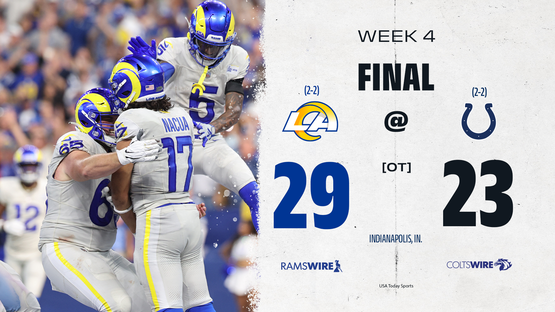 Stafford & Nacua lead Rams to thrilling overtime win against the Colts