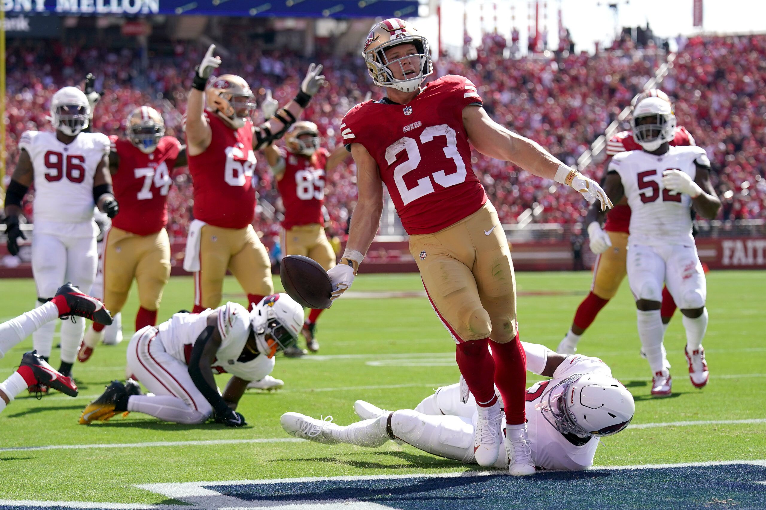 Watch: 49ers' Brock Purdy punches in touchdown to tie game as time expires  in first half vs. Rams