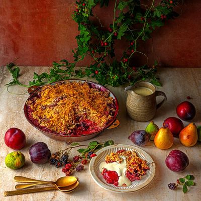 Nigella Lawson’s recipe for plum and pecan crumble