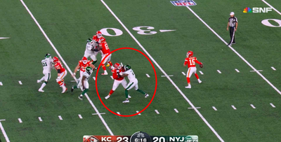 Refs missed a blatant holding call against the Chiefs on a key 3rd-and-23 conversion