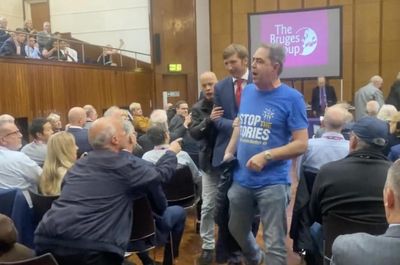 Prolific anti-Brexit protester forcibly kicked out of Tory conference