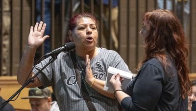 At Pilsen community meeting on migrants, residents call for relief from spiking property taxes