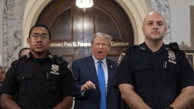 Trump turns New York fraud trial into campaign stop, ‘a witch hunt’