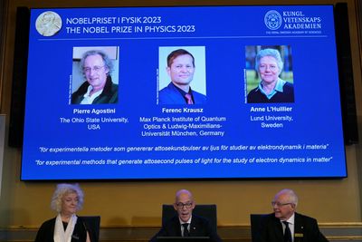 Pierre Agostini, Ferenc Krausz, Anne L’Huillier win Nobel Prize for physics