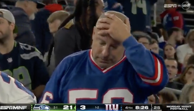 NFL Fans Had Lots of Jokes About This Sad Giants Fan After Daniel Jones’s Bad INT