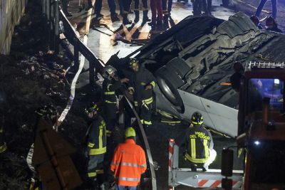Bus plunges off bridge in Venice leaving more than 20 people dead - latest