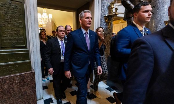 A tense political moment: McCarthy laughs as ouster is decided