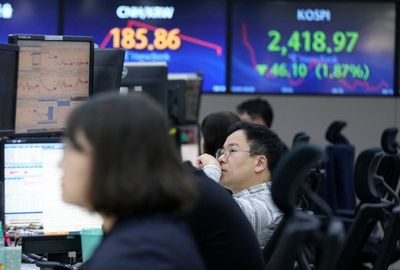 Stock market today: Asian shares are sharply lower, tracking a rates-driven tumble on Wall Street