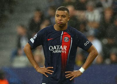 Kylian Mbappe frustrated as PSG humbled by Newcastle in Champions League