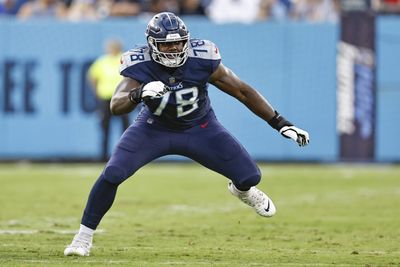 Titans’ Nicholas Petit-Frere worked at left tackle on Wednesday
