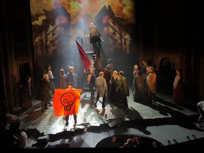 Just Stop Oil protesters storm stage at Les Miserables in West End