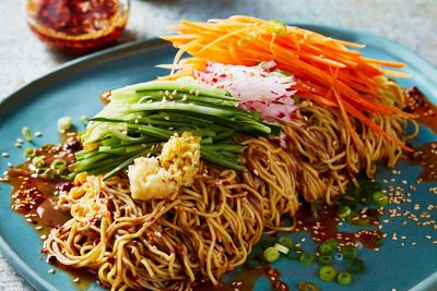 Spicy noodles, miso eggplant, chickpea curry: Adam Liaw’s easy meat-free recipes