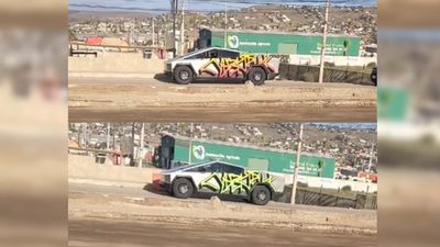 Tesla Cybertruck Pair Spotted In Mexico With Apparent Starlink Dish, New Decals