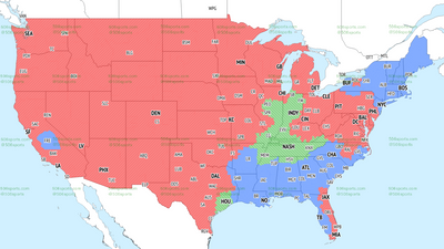 If you’re in the green, you’ll get Colts vs. Titans on TV