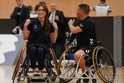 Kate joins World Cup winners for wheelchair rugby league session