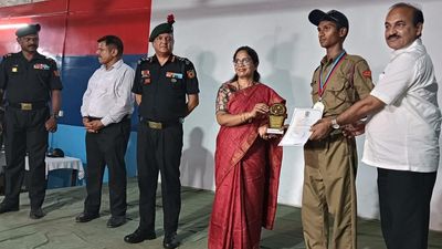NCC cadets from Tirupati group bag medals in sainik camp competitions, given rousing welcome