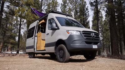 Short Mercedes Sprinter Camper Packs Bunk Beds And Bathroom In Small Space