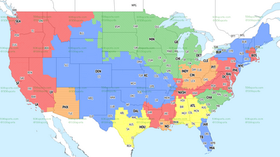 Falcons vs. Texans: TV Broadcast map of Week 5