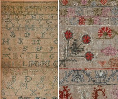 Two embroidered samplers made by Robert Burns' sister go up for auction
