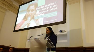 BRS MLC Kavitha highlights empowering potential of women’s quota in politics at London meet