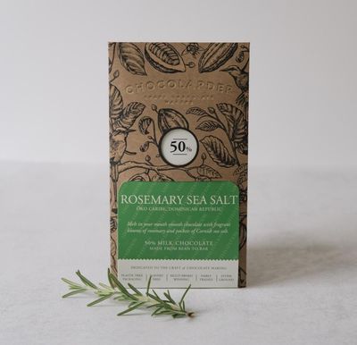 Notes on chocolate: seasalt and rosemary add a savoury tang