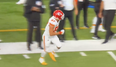 Travis Kelce tried to sneak back on the field after his ankle injury before coaches stopped him