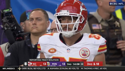 Travis Kelce Returned to Chiefs-Vikings Game After Suffering Painful Injury, and Everyone Made the Same Taylor Swift Joke