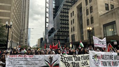 Groups gather downtown in solidarity with Palestine as Israel declares war