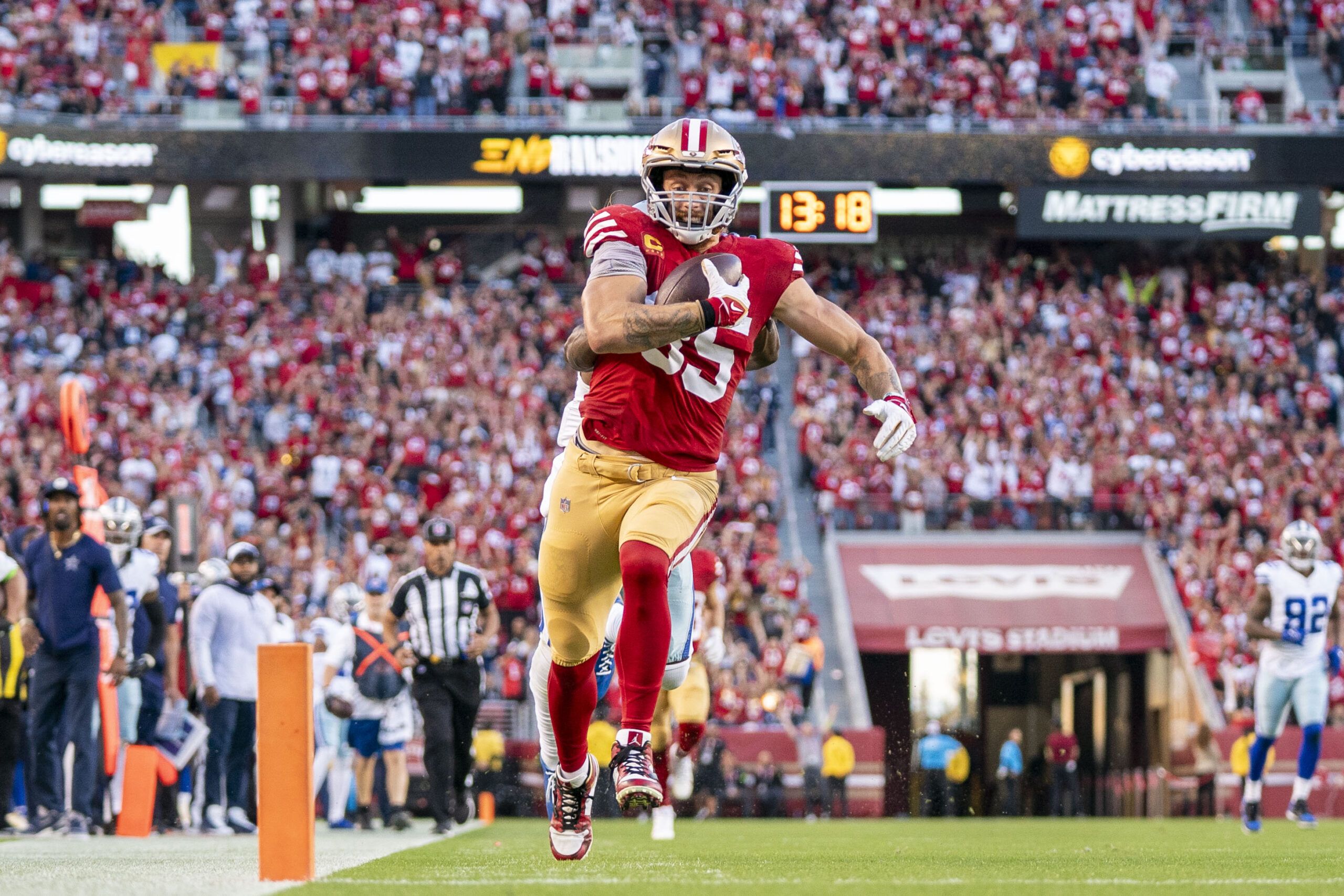 Watch: George Kittle grabs third TD catch for…