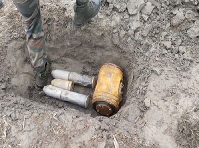 Army personnel blast rocket launcher shells recovered from Cooch Behar
