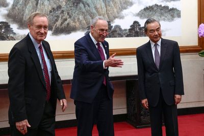 Watch as US senators hold press briefing after meetings with Chinese leaders