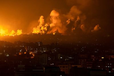 AP PHOTOS: Israel hits Gaza with airstrikes after attacks by militants