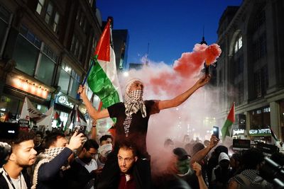Thousands gather for vigils and protests over conflict between Israel and Hamas