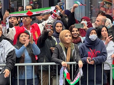 NYC Mayor Eric Adams slams pro-Hamas protesters in Times Square after one seen brandishing swastika