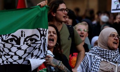 Pro-Palestine march in Sydney as Opera House lit up in support of Israel – as it happened