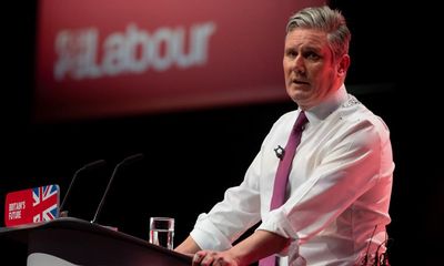 The vibe was almost rock’n’roll – but Starmer’s speech was serious business