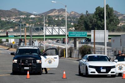 Los Angeles deputies were taken to a hospital after fire broke out during training