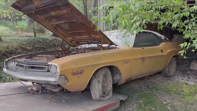 Watch 1971 Dodge Challenger With Missing Floor Receive First Wash In 40 Years