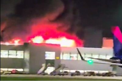Firefighters taken to hospital after fire at Luton Airport