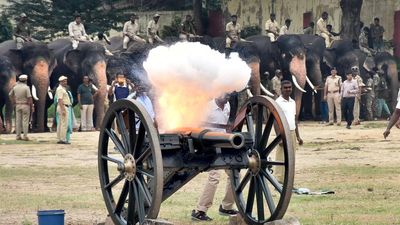 Cannon firing rehearsal passes off smoothly