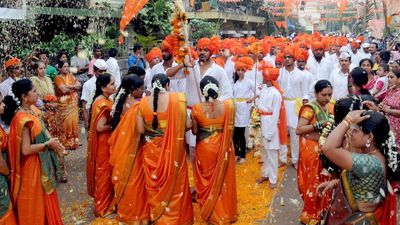 Durga Mata Daud during Navaratri in Belagavi