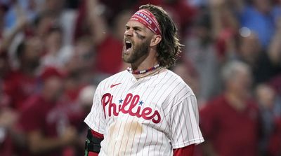 Bryce Harper Brings Some Deion Sanders Swagger to Ballpark for Braves-Phillies Game 3