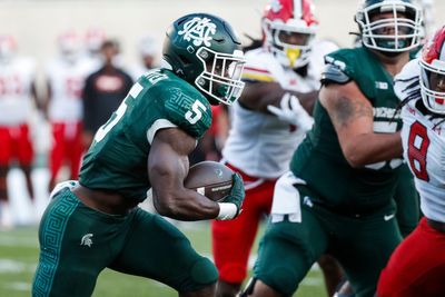Michigan State football RB Nathan Carter named best first-year transfer in Big Ten in AP mid-season awards